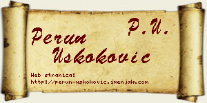 Perun Uskoković vizit kartica
